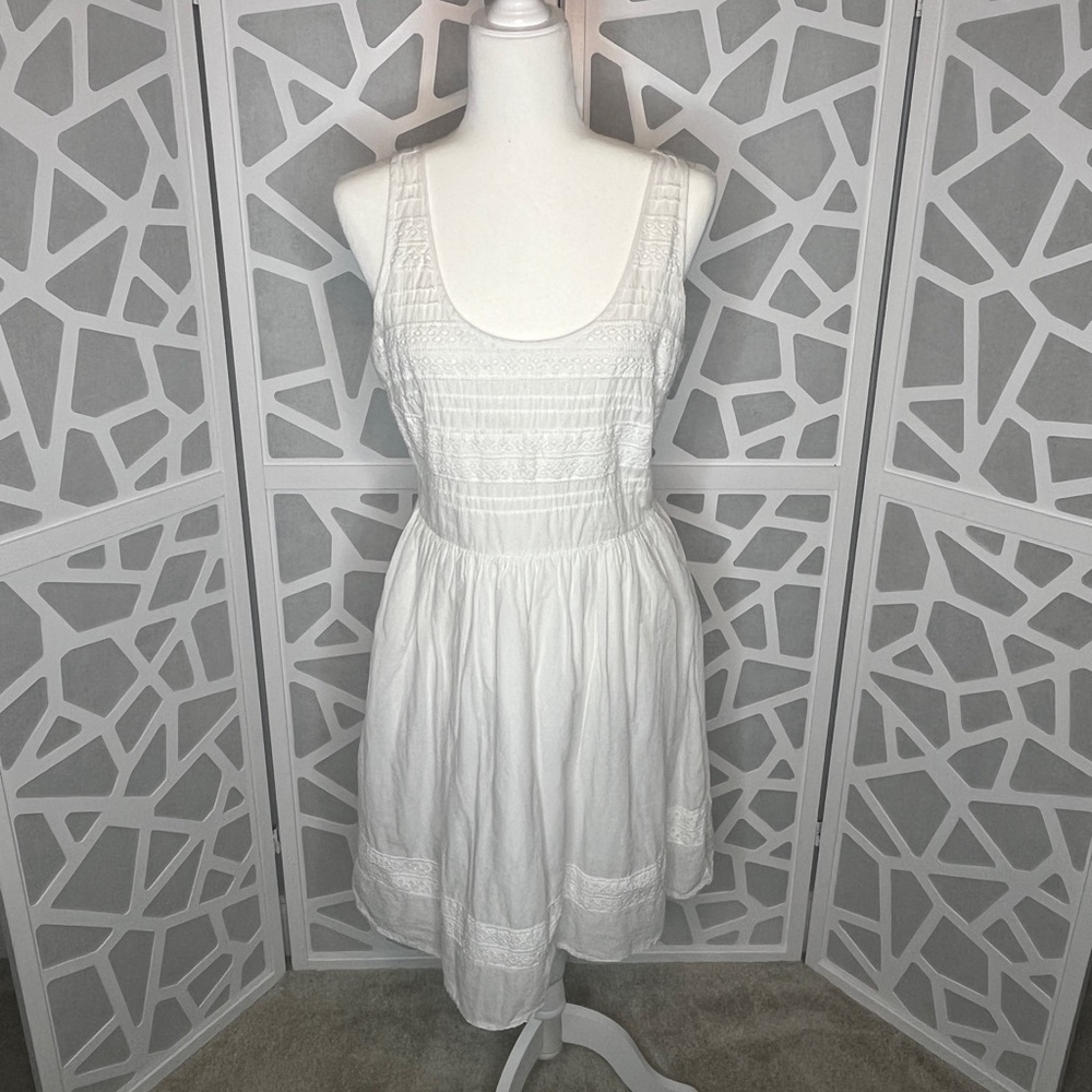 Old Navy White Textured Mini Dress